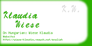 klaudia wiese business card